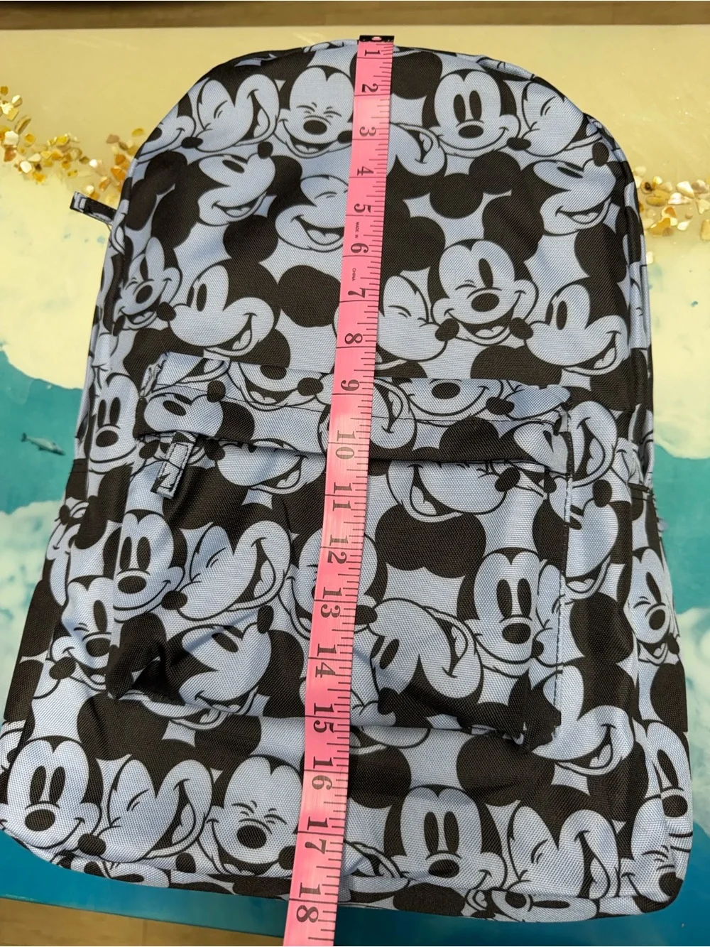 Disney Mickey Faces Backpack - Light Blue & Black